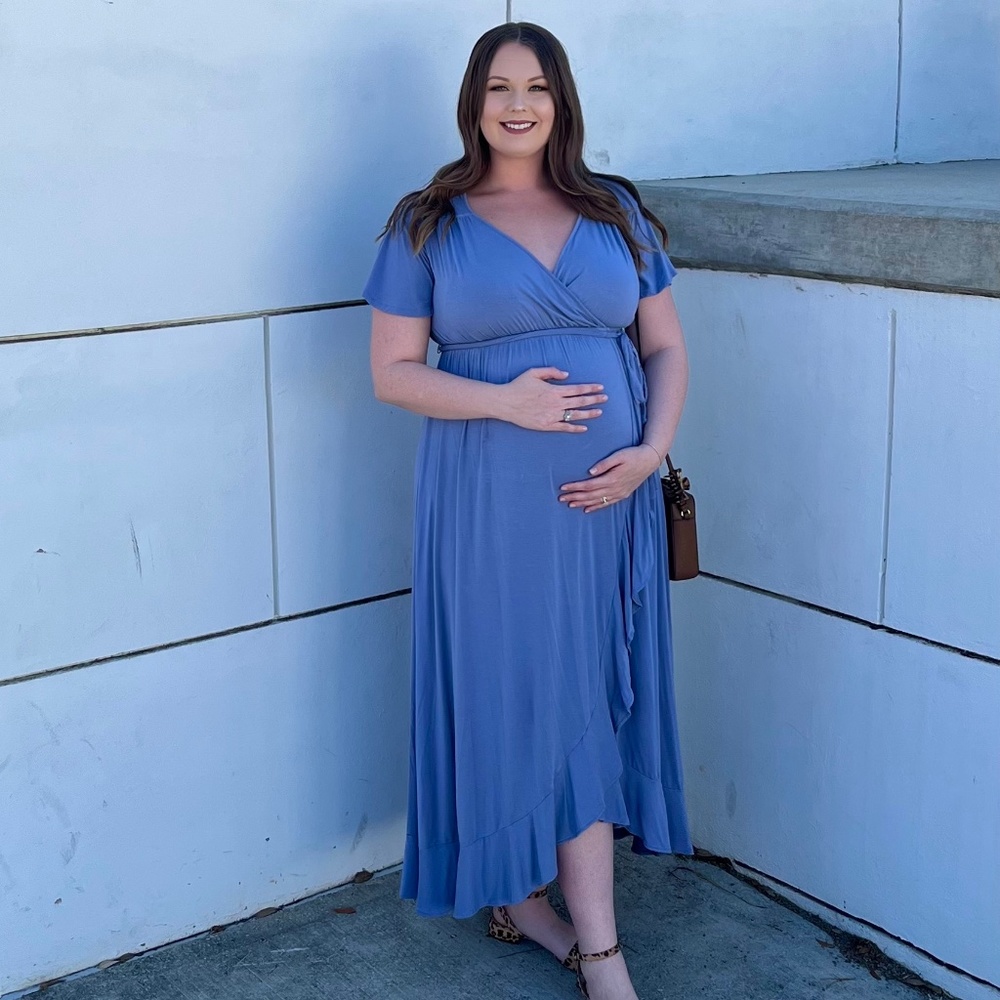 Purple Maternity Dress